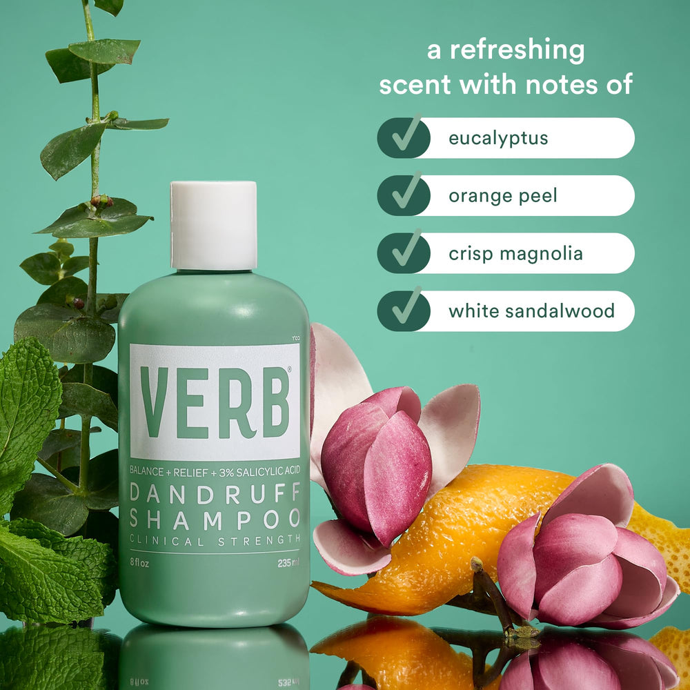 VERB bottle in hand for scale showing 8 oz travel-friendly size