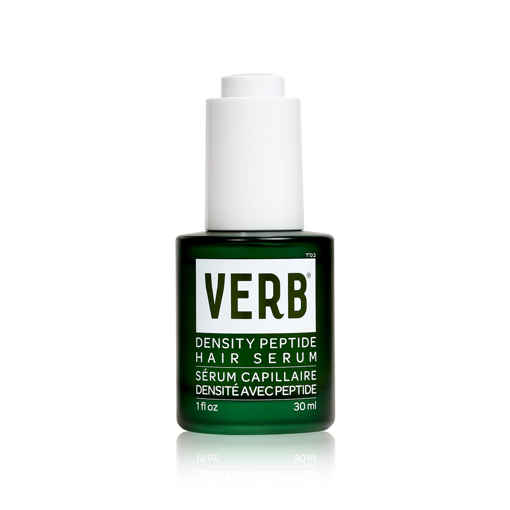 VERB front packaging of density peptide serum shows clean bottle and label benefit