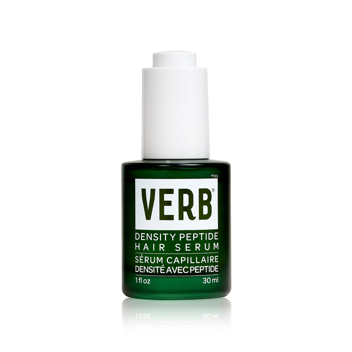 VERB front packaging of density peptide serum shows clean bottle and label benefit
