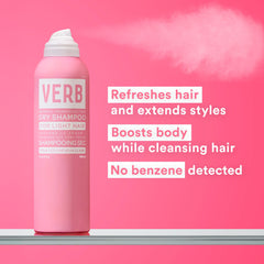 VERB aerosol nozzle delivering a fine mist for targeted root refresh