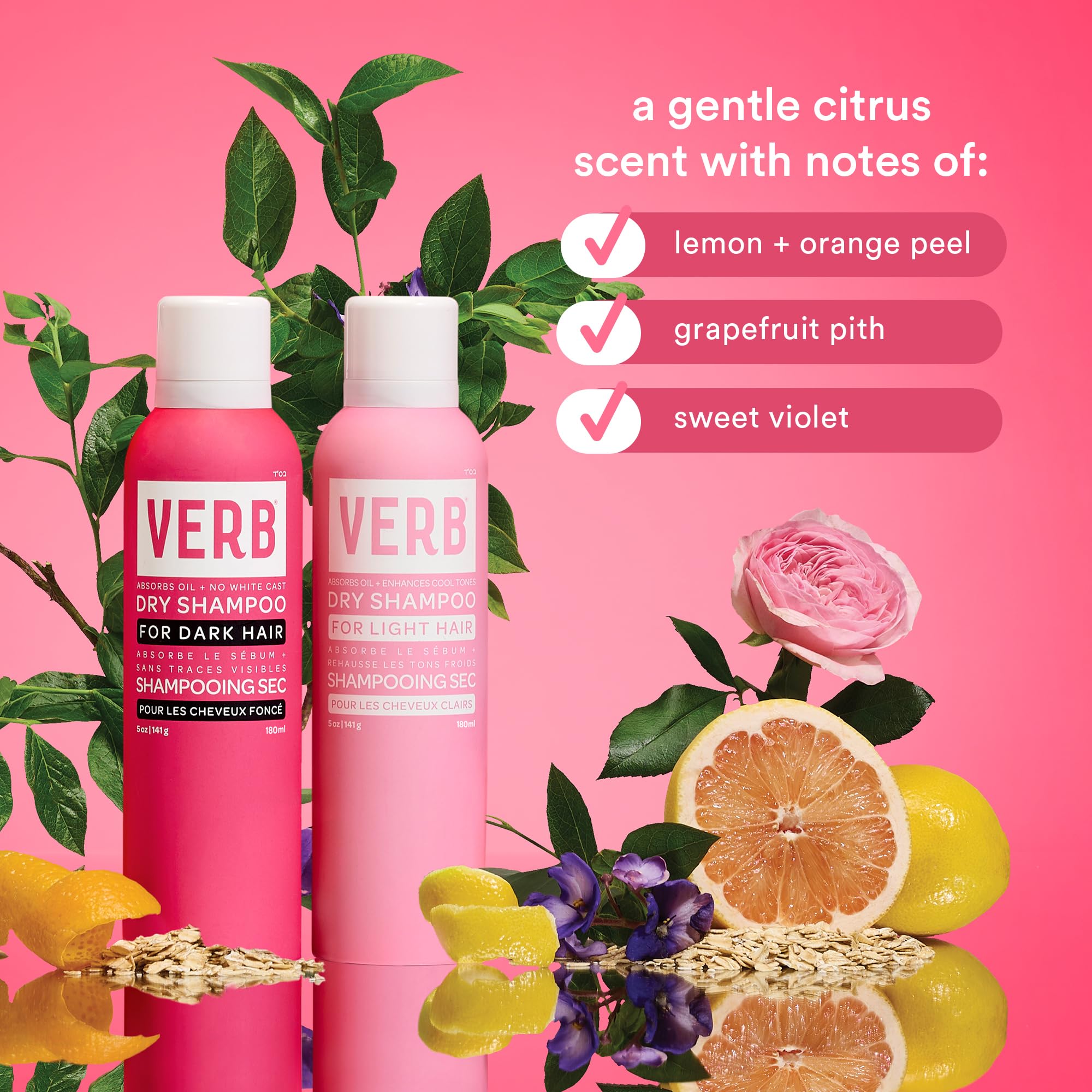 VERB pomegranate ingredient shot emphasizing gentle botanical care
