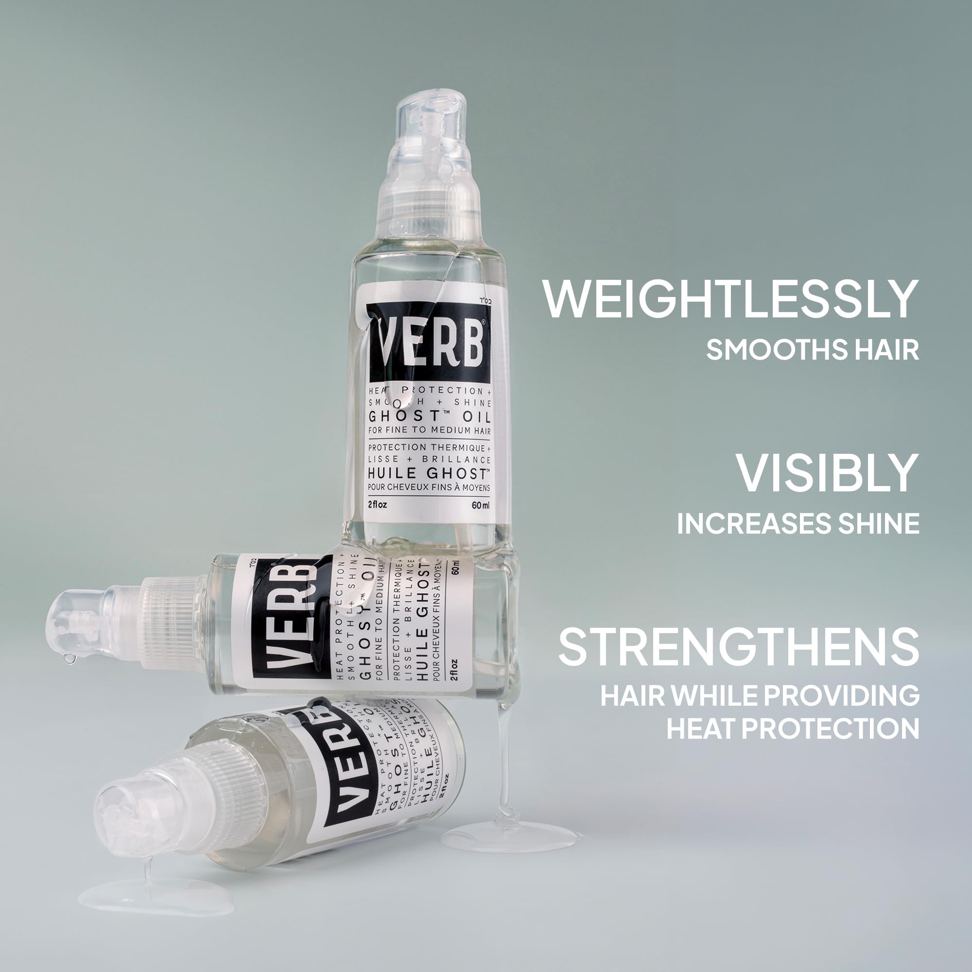VERB oil texture on hand demonstrating lightweight, non-greasy finish