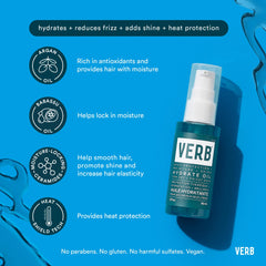 VERB hydrate oil texture on hand highlighting lightweight, non-greasy feel