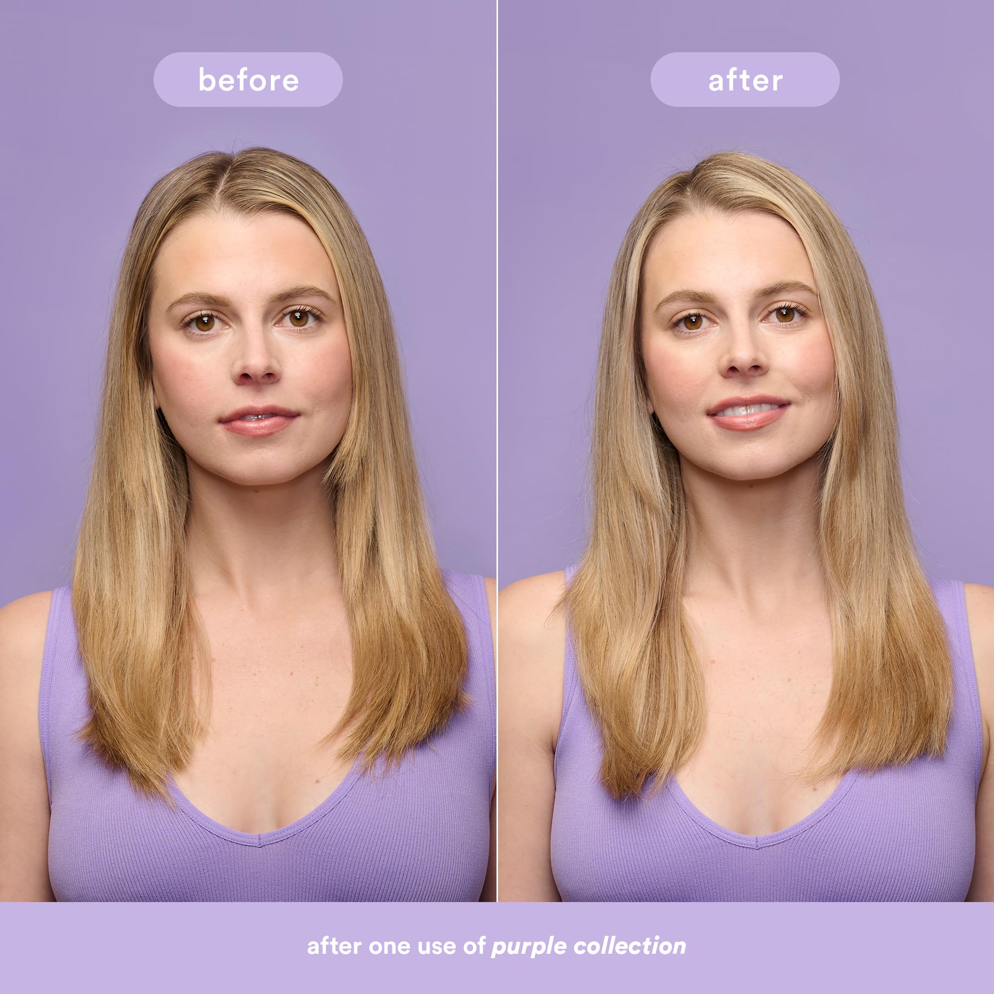 lifestyle bathroom scene with VERB purple shampoo showing easy at-home toning benefit