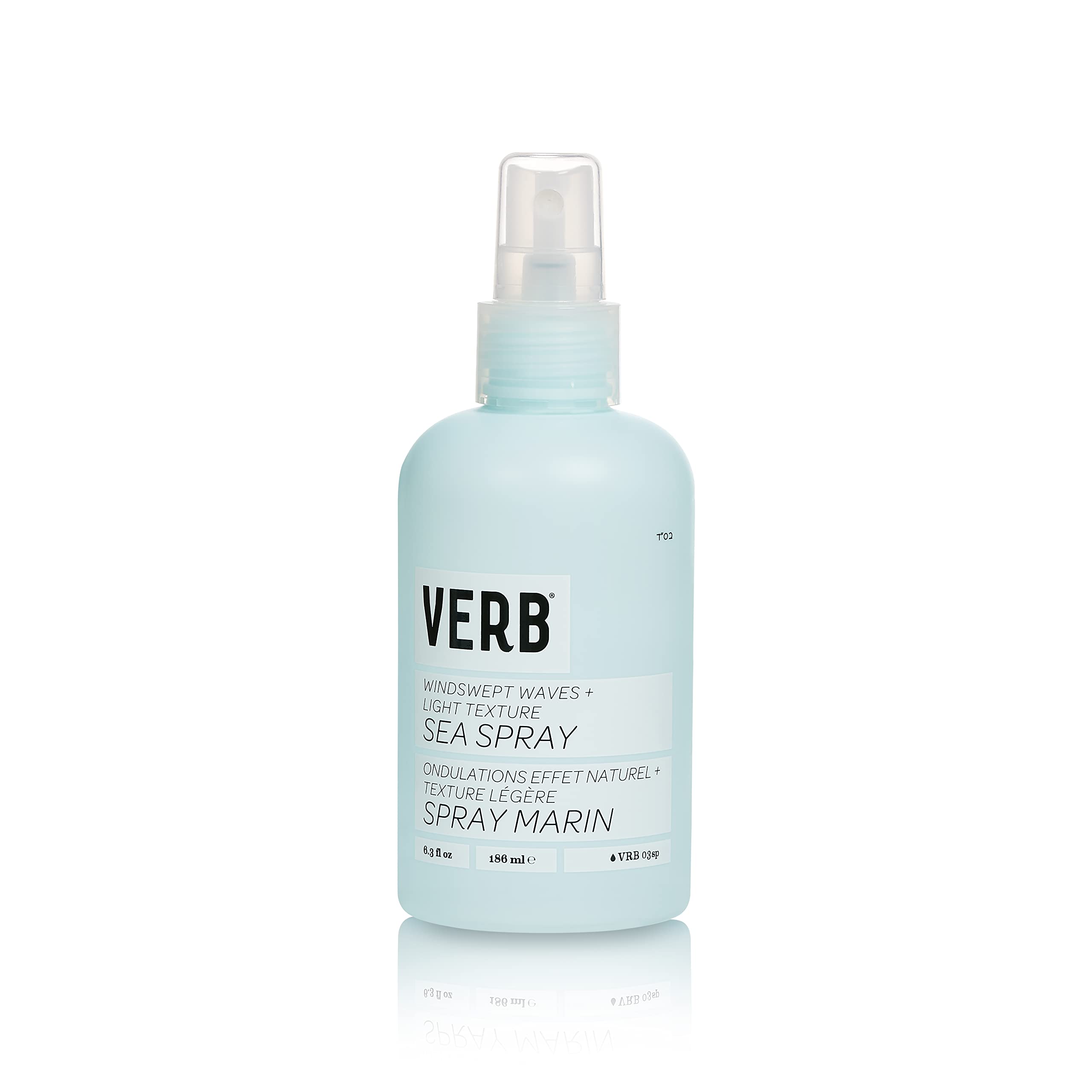 VERB front view of sea spray bottle showing clean packaging and beachy vibe