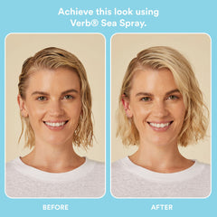 VERB mist settling on hair for tousled waves and touchable movement benefit