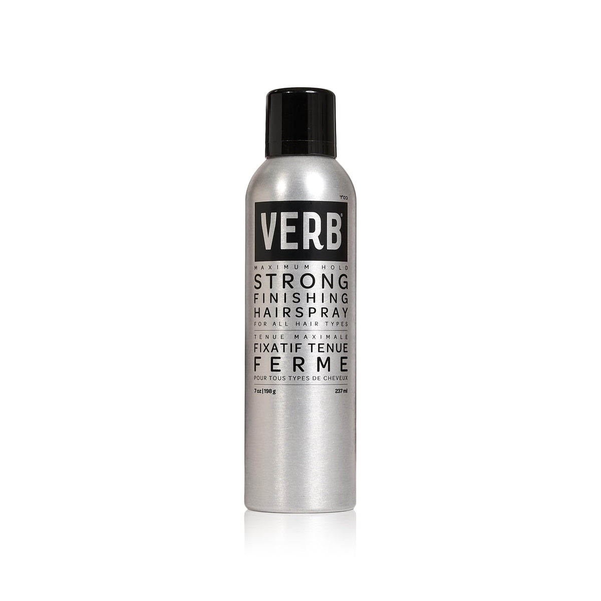 VERB front packaging showing firm hold and clean formula benefits
