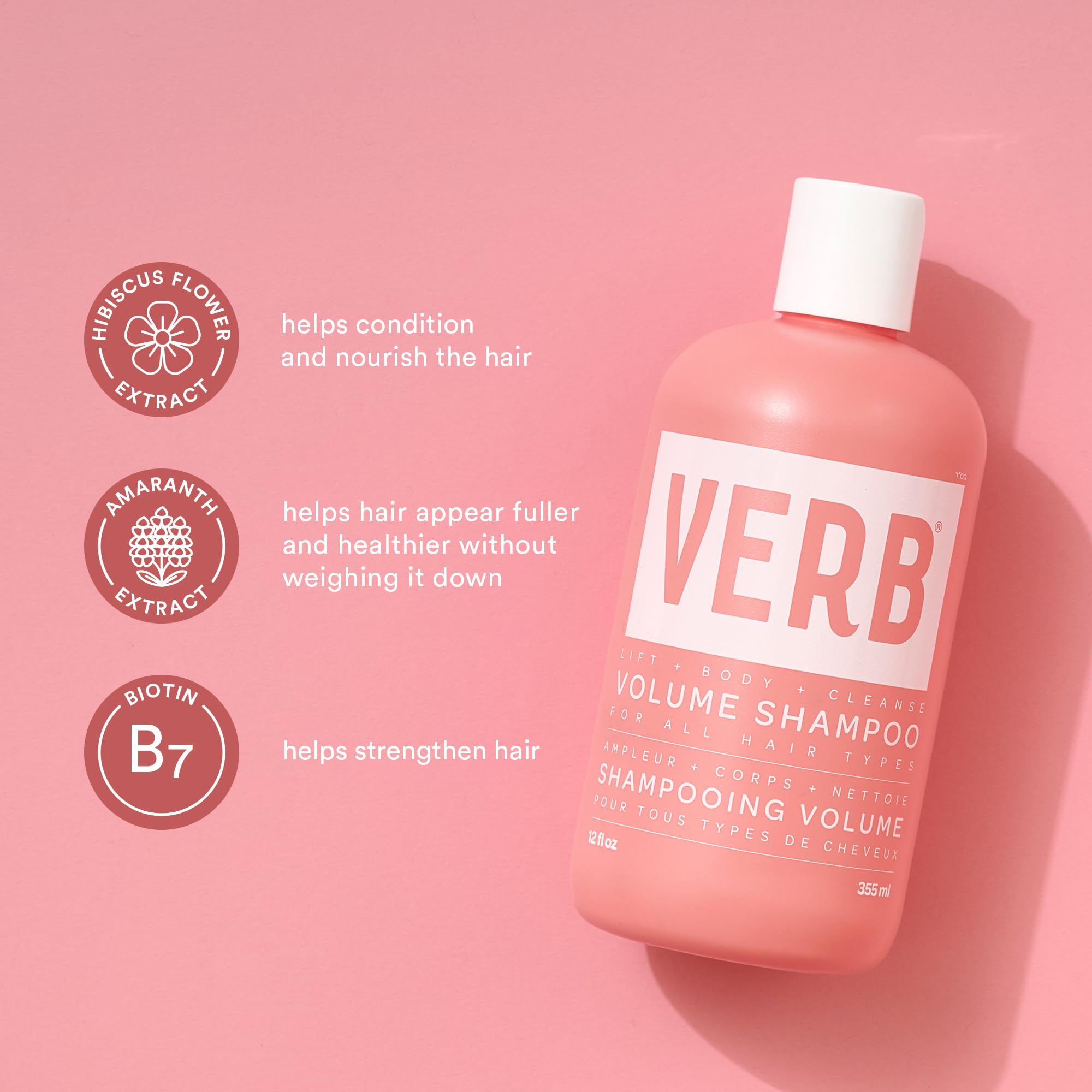 VERB foamy lather demonstrating gentle cleanse and root lift