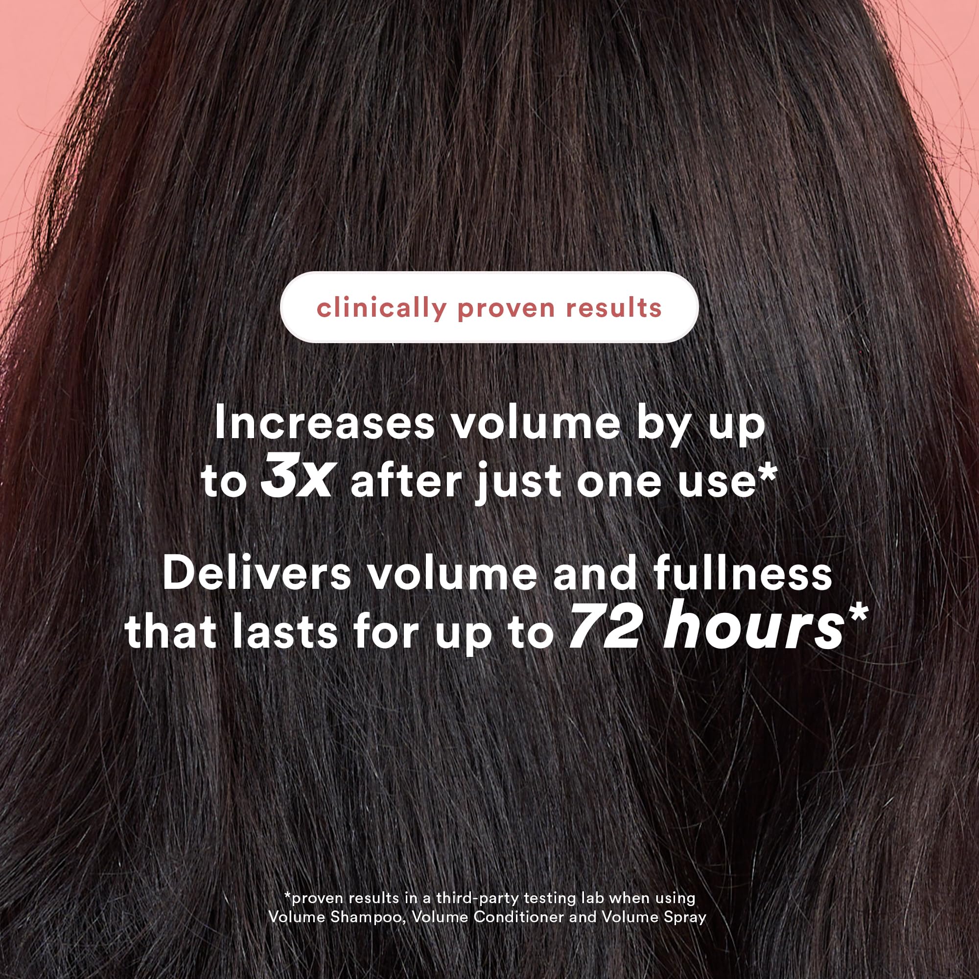 VERB pump dispensing shampoo for easy control and volumizing benefit