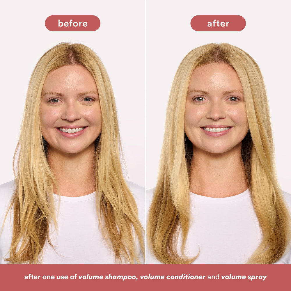 VERB volume shampoo paired with Volume Conditioner for fuller hair routine