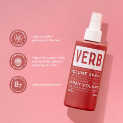 VERB close-up pump head showing even mist for touchable volume