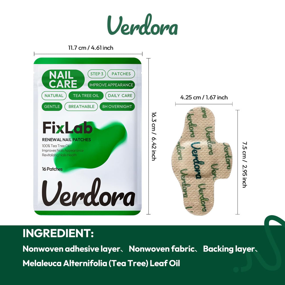 VERDORA before and after nails showing smoother appearance and improved manageability