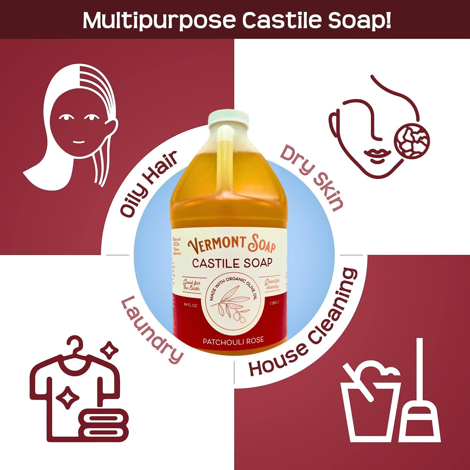 Vermont Soap label detail showing USDA organic certification and ingredient transparency