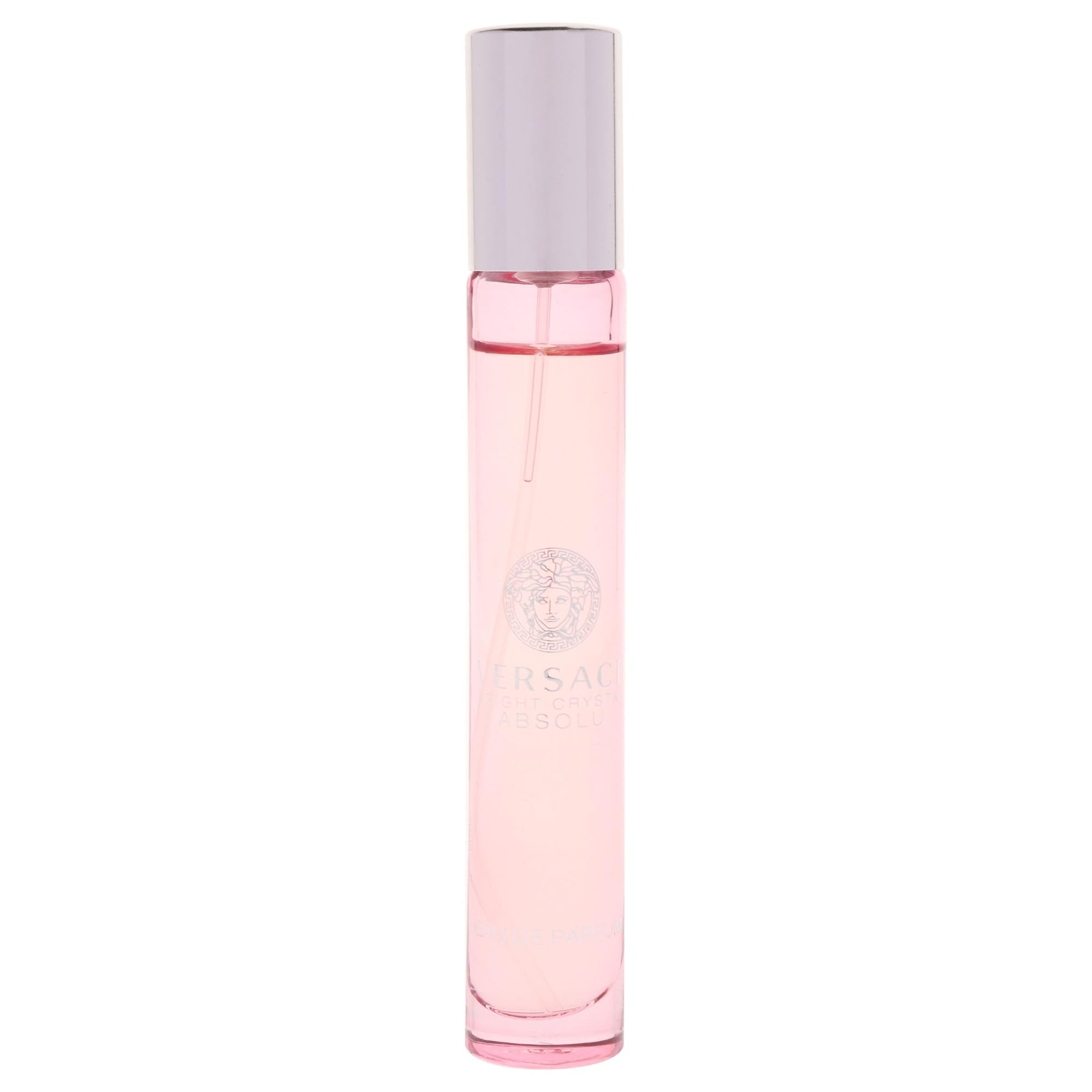Versace Bright Crystal Absolu atomizer close-up highlights easy precise spray for quick refresh.