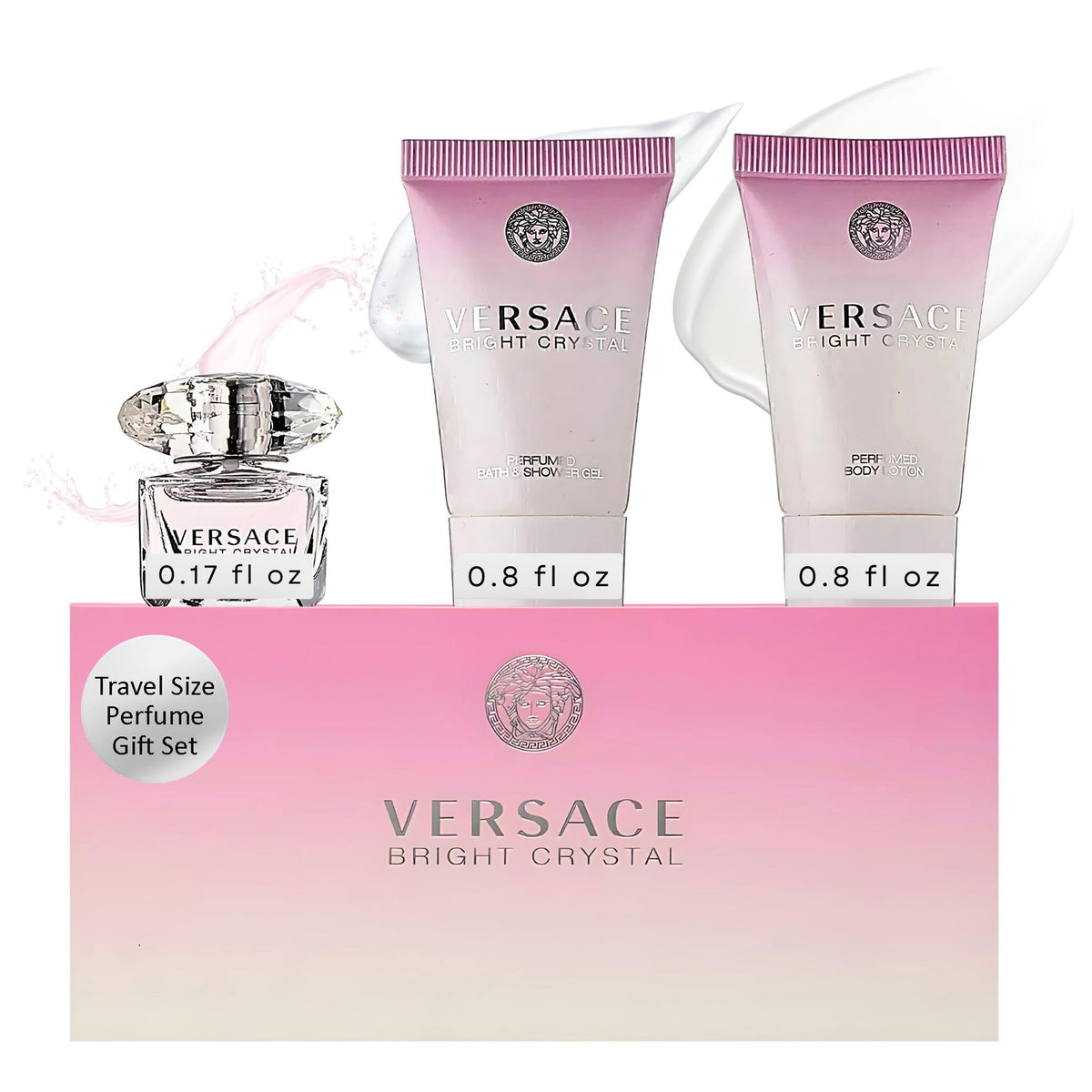 Versace Bright Crystal front packaging showing gift set elegance and presentation