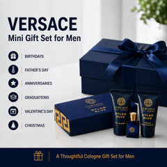 Versace Dylan Blue after shave balm tube detail showing soothing formula and hydration