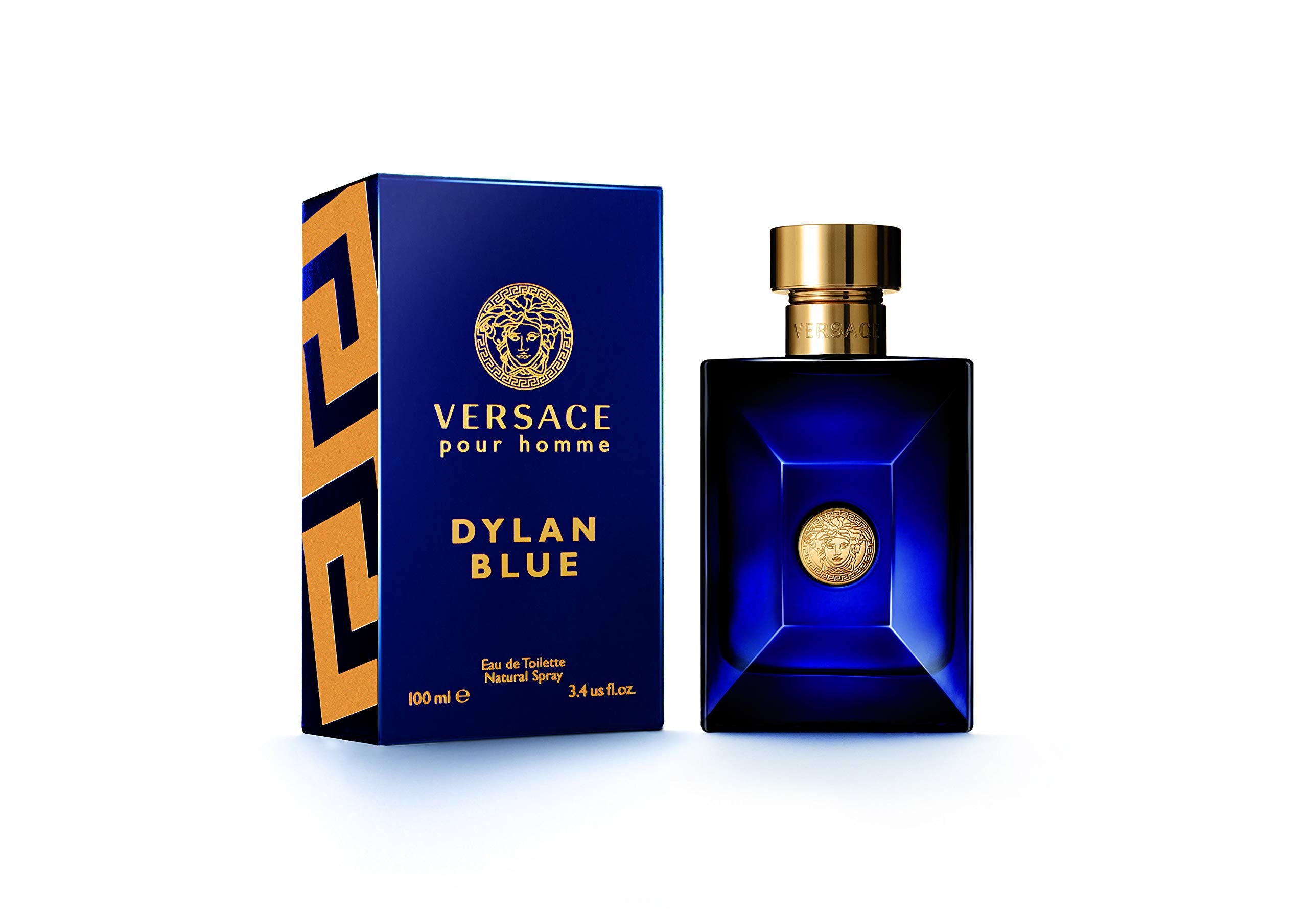 Versace Dylan Blue lifestyle wrist shot on model, brand scent showcased for everyday wear