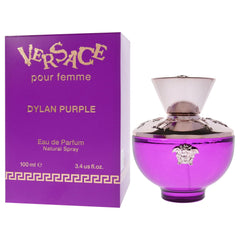 Versace Dylan Purple ingredient detail shot showing floral-fruity notes and sensory appeal