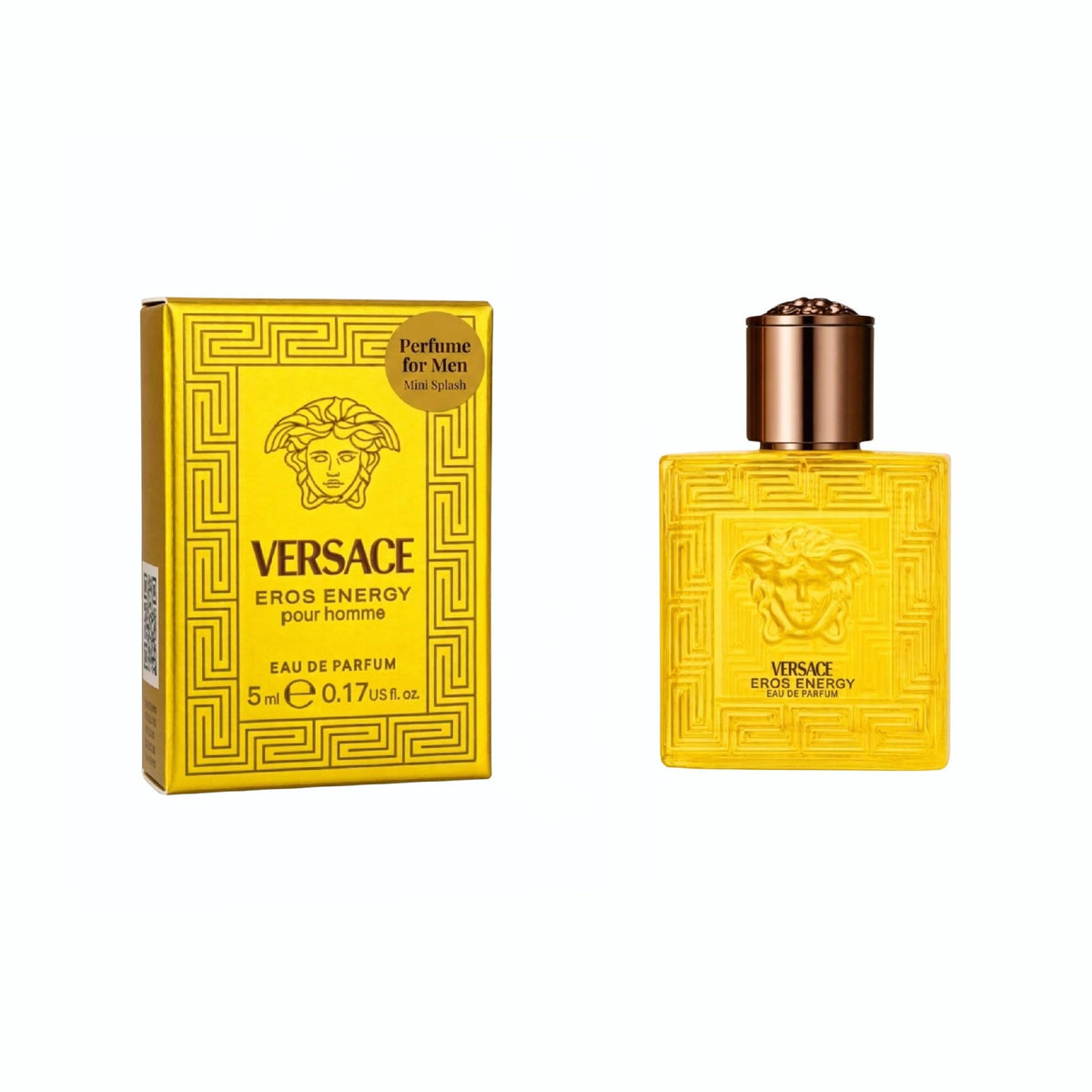 Versace Eros Energy mini front packaging showing brand and compact design for travel