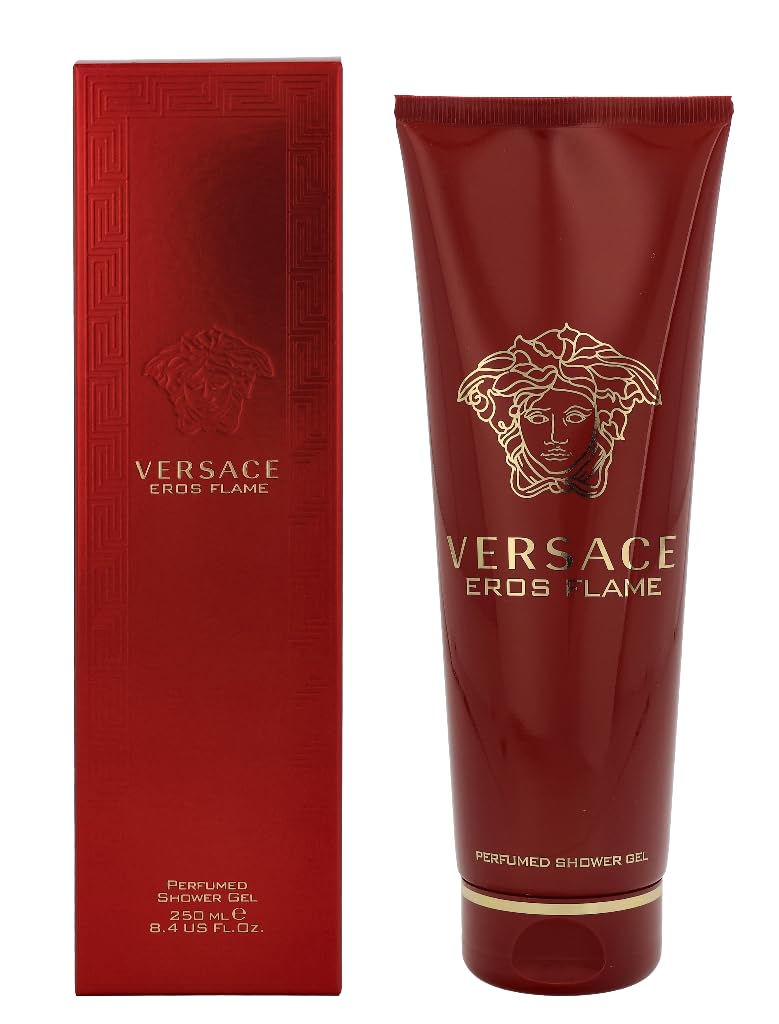Versace Eros Flame front bottle showing label and 8.4 oz size benefit
