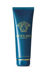 Versace Eros shower gel front bottle showing label and volume, complements fragrance