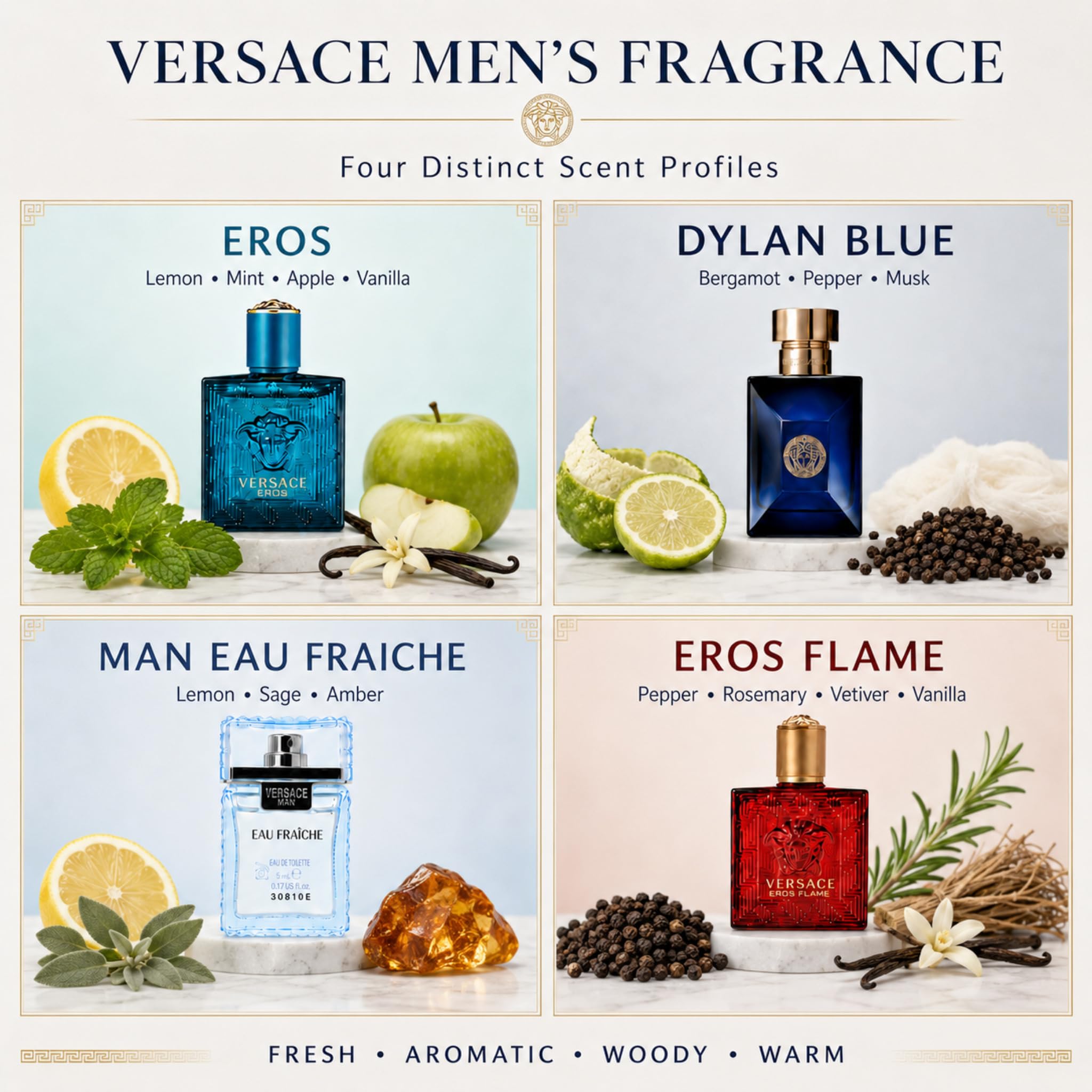 Versace opened box interior displaying secure vial inserts and luxury finish