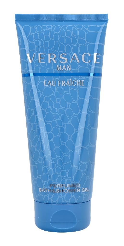 Versace gel texture close-up showing lightweight lather and moisturizing benefit