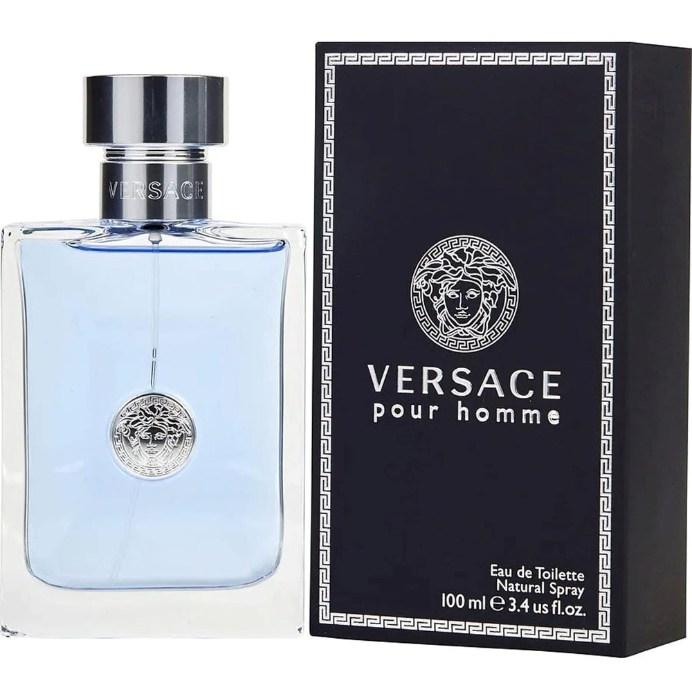 Versace Pour Homme side profile glass emphasizing premium craftsmanship and durability