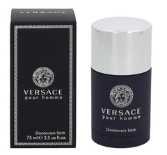 Versace Pour Homme stick front packaging showing brand and clean design for confidence