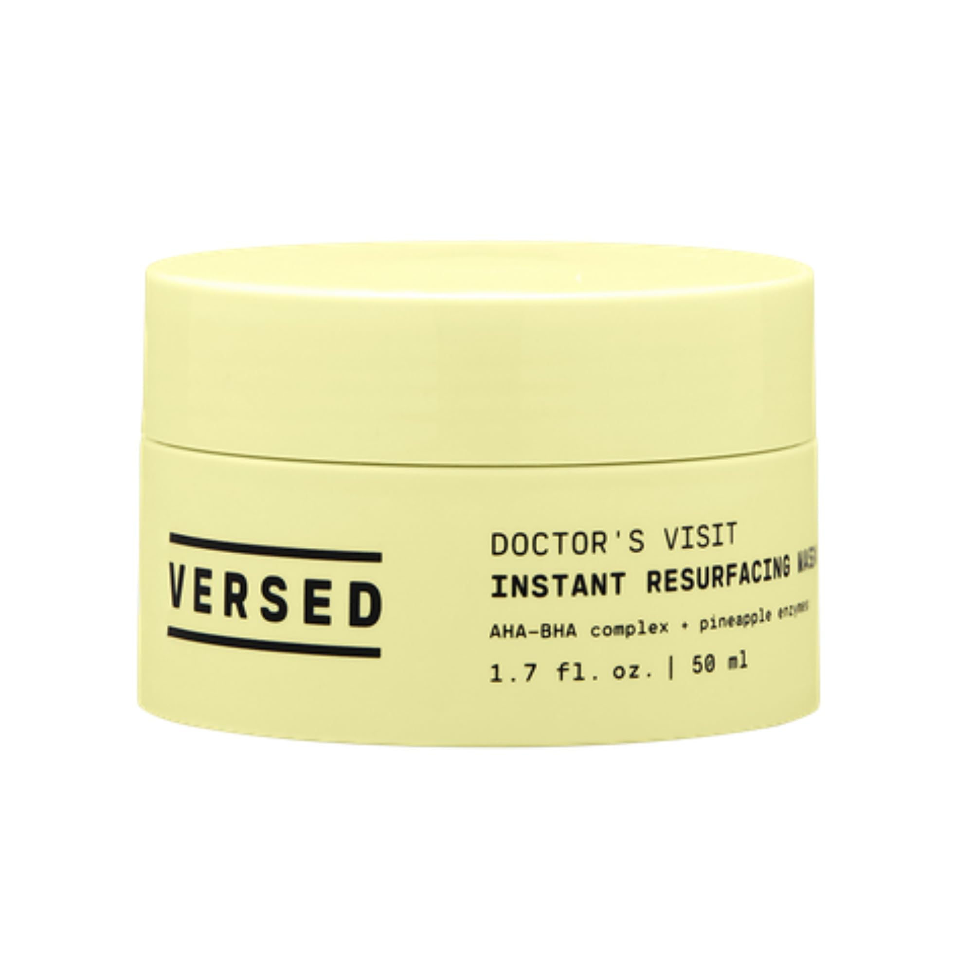 Versed front packaging showing product and clear benefit of instant glow