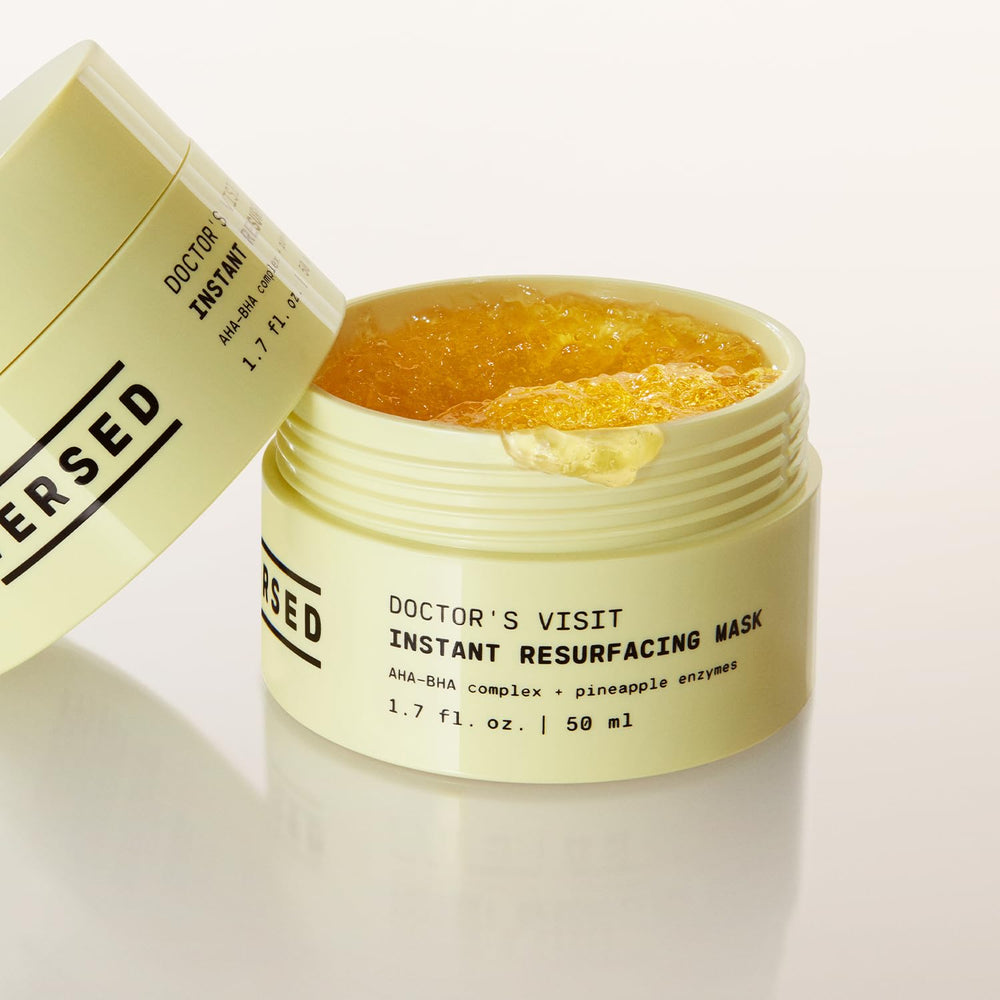 Versed texture close-up showing smooth cream and easy application benefit