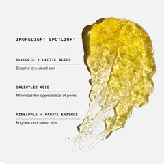 Versed ingredients with pineapple and papaya illustrating natural enzyme brightening