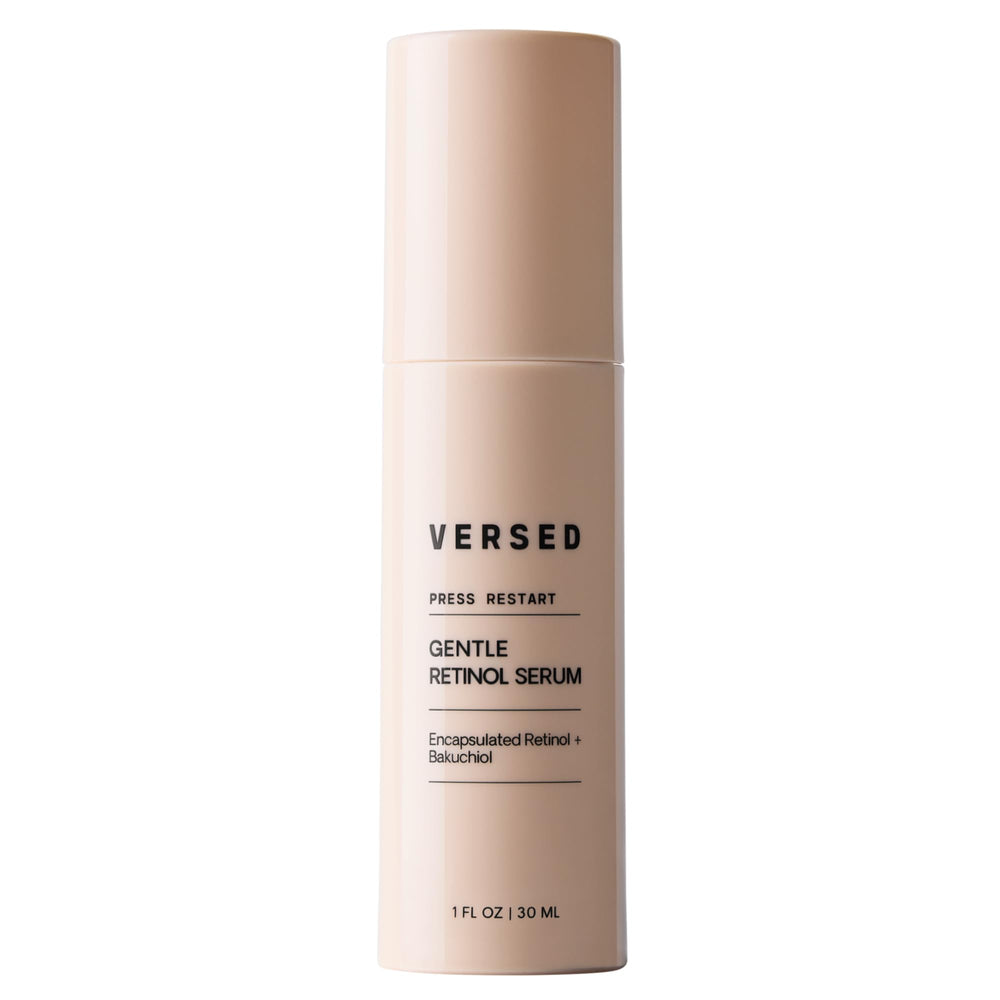 Versed Press Restart front bottle view showing sleek packaging and product benefit