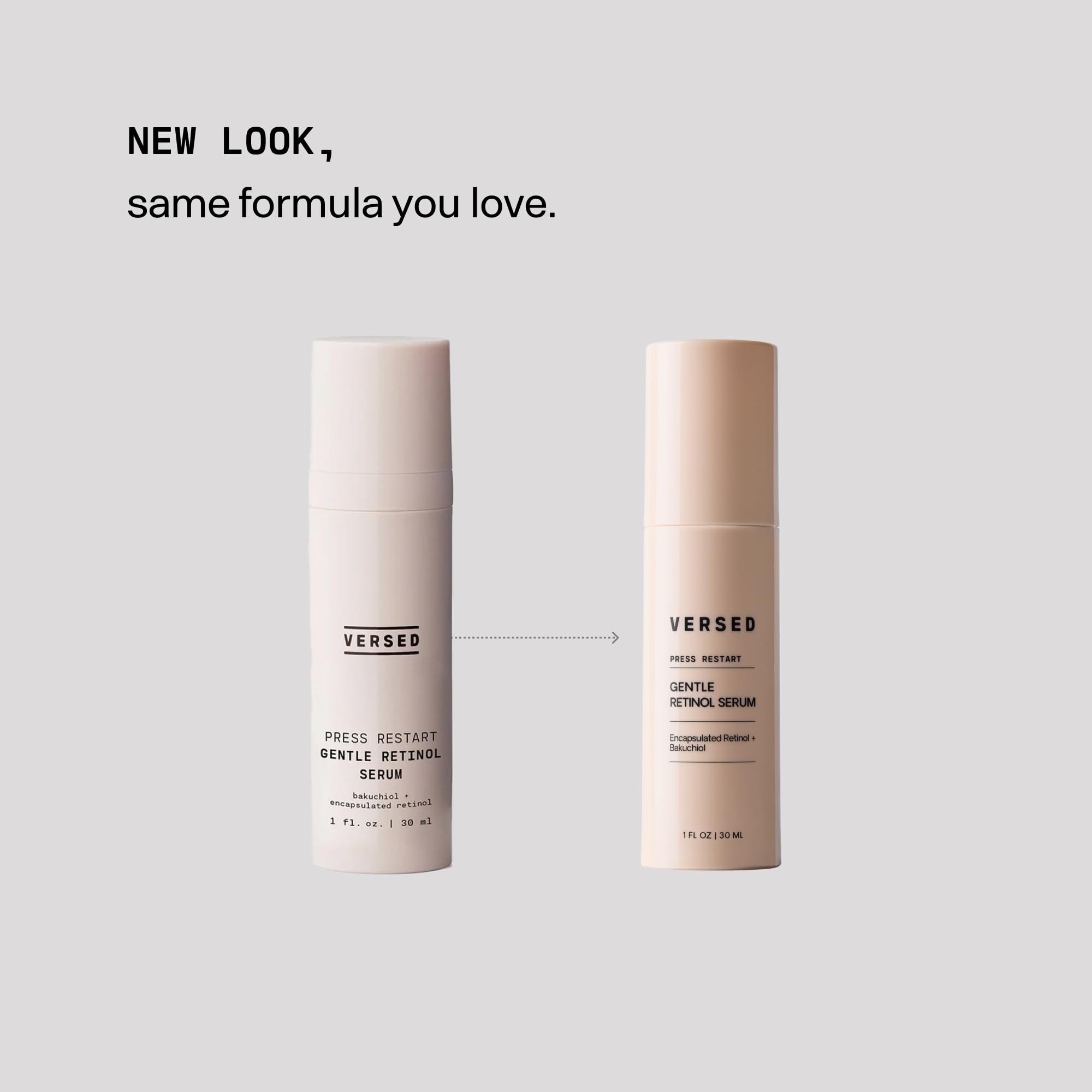 Versed Press Restart creamy-gel texture close-up highlighting fast absorption benefit