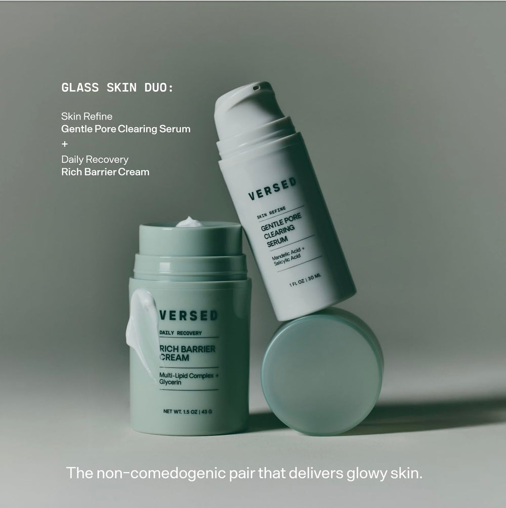 Versed boxed packaging showing clean, vegan formulation benefit