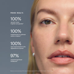 Versed serum texture on skin close-up showing lightweight finish