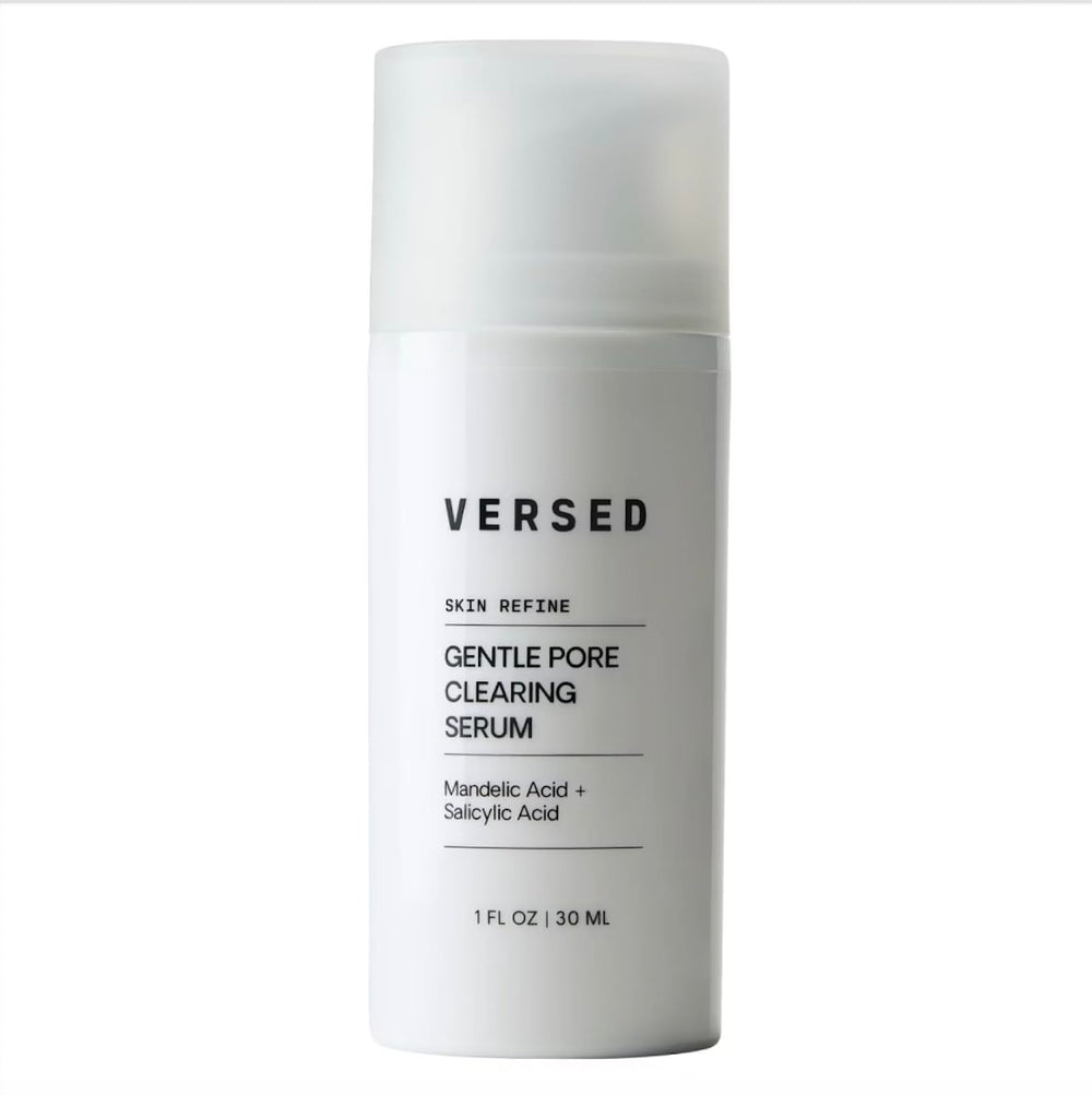 Versed bottle front view showing product for smoother pores