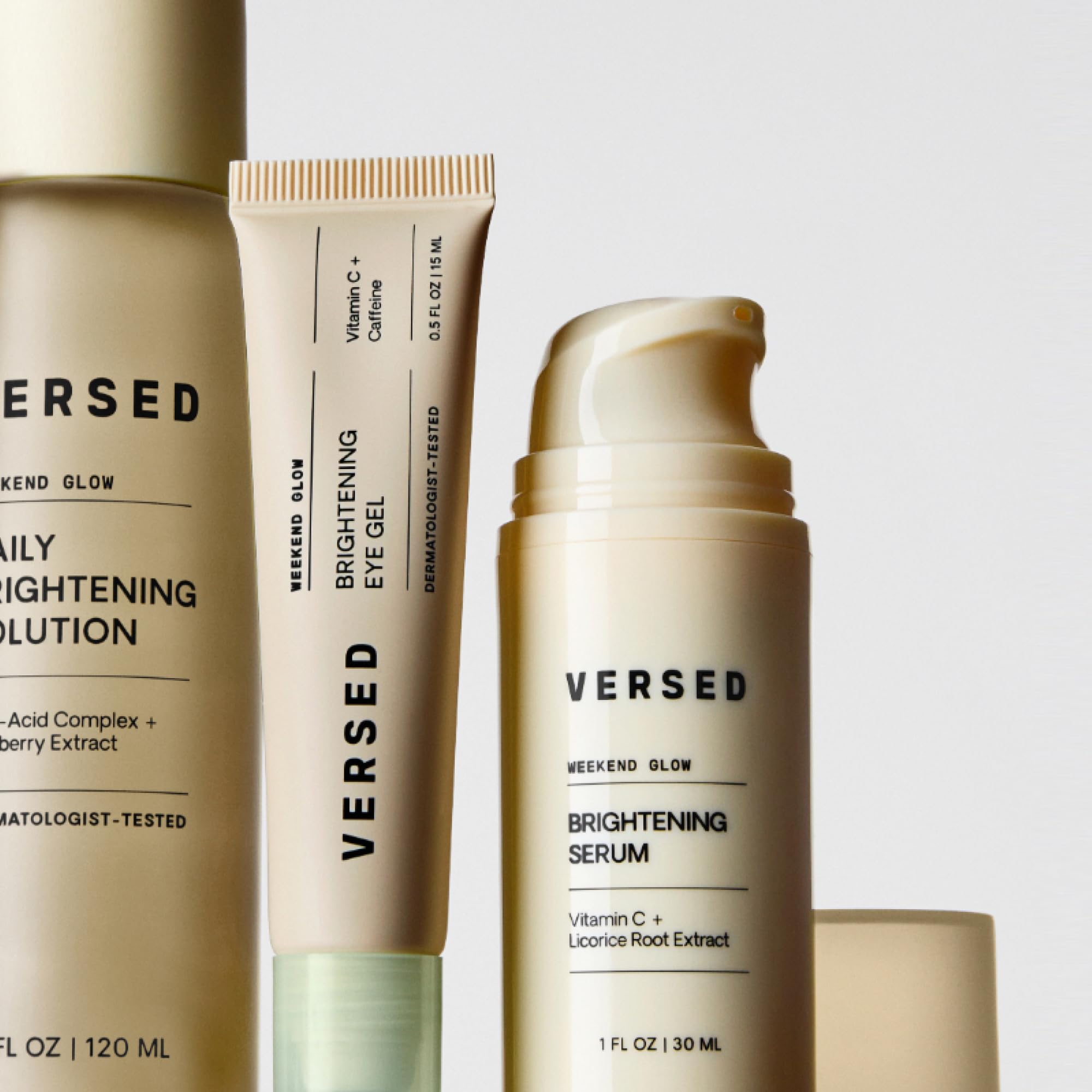 Versed Weekend Glow applied on hand demonstrating fast absorption and glow
