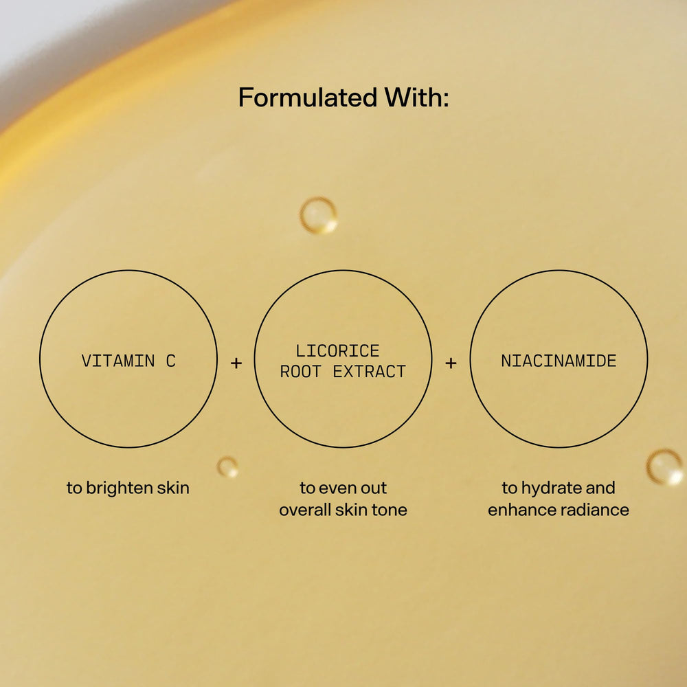 Versed Weekend Glow serum texture close-up showing lightweight hydrating finish