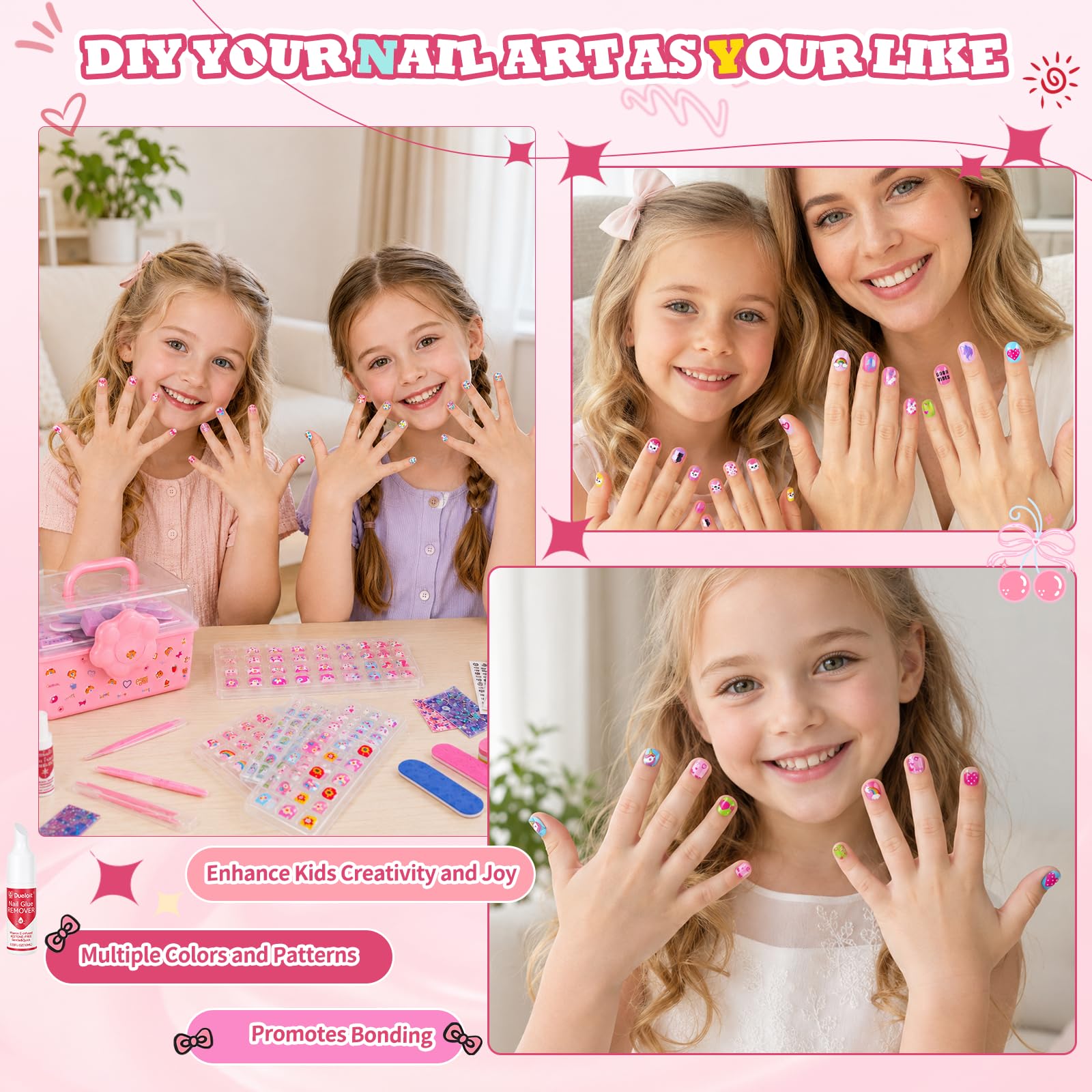 VERYHDSN kid applying nails in lifestyle scene promoting creative play