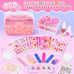 VERYHDSN nail tips spread displaying color variety and easy selection