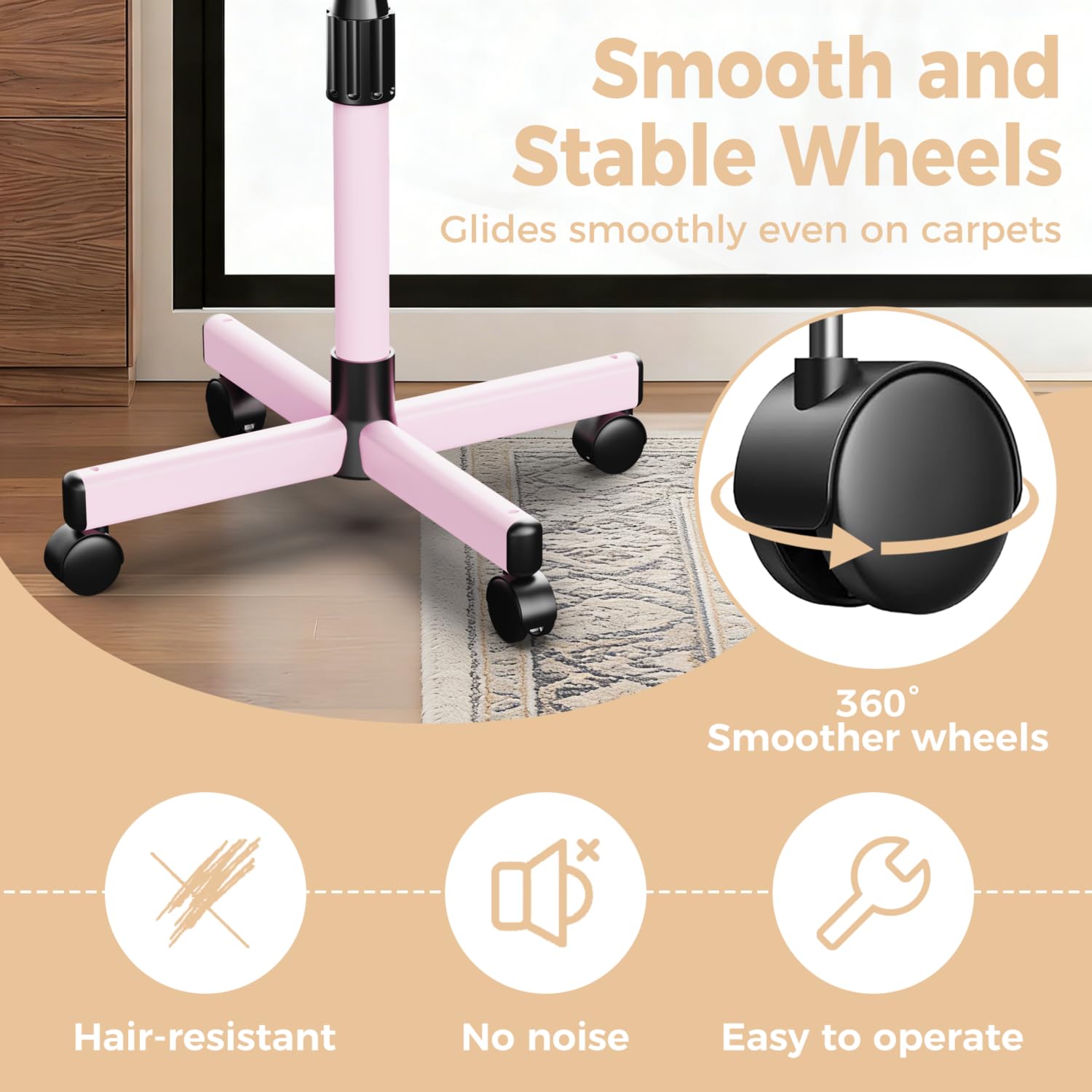 VERYTOP height adjustment ring detail enabling ergonomic work positions