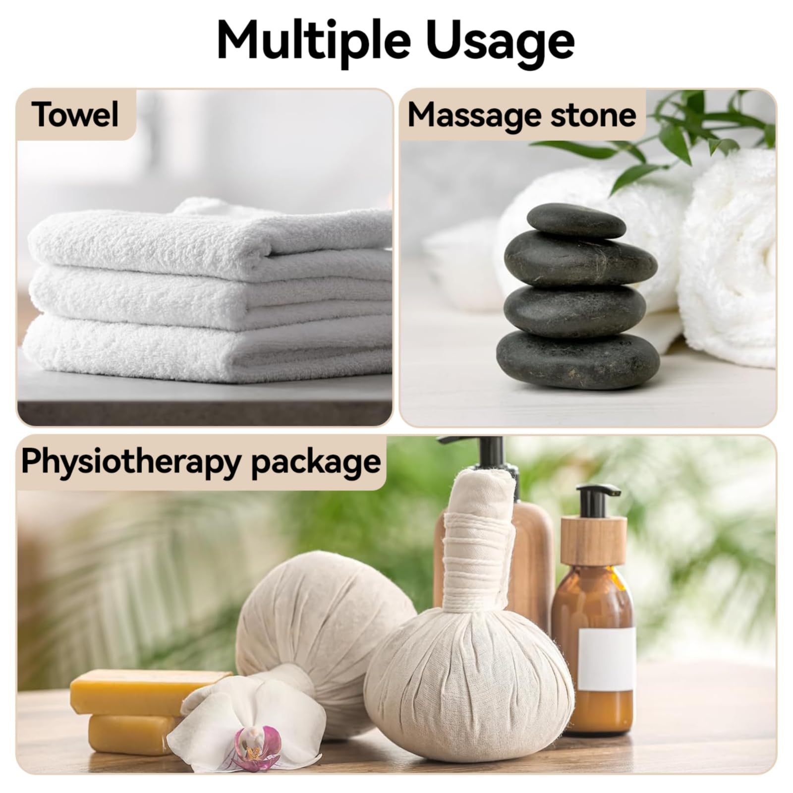 VERYTOP towel steamer in a spa setting portraying professional results at home benefit