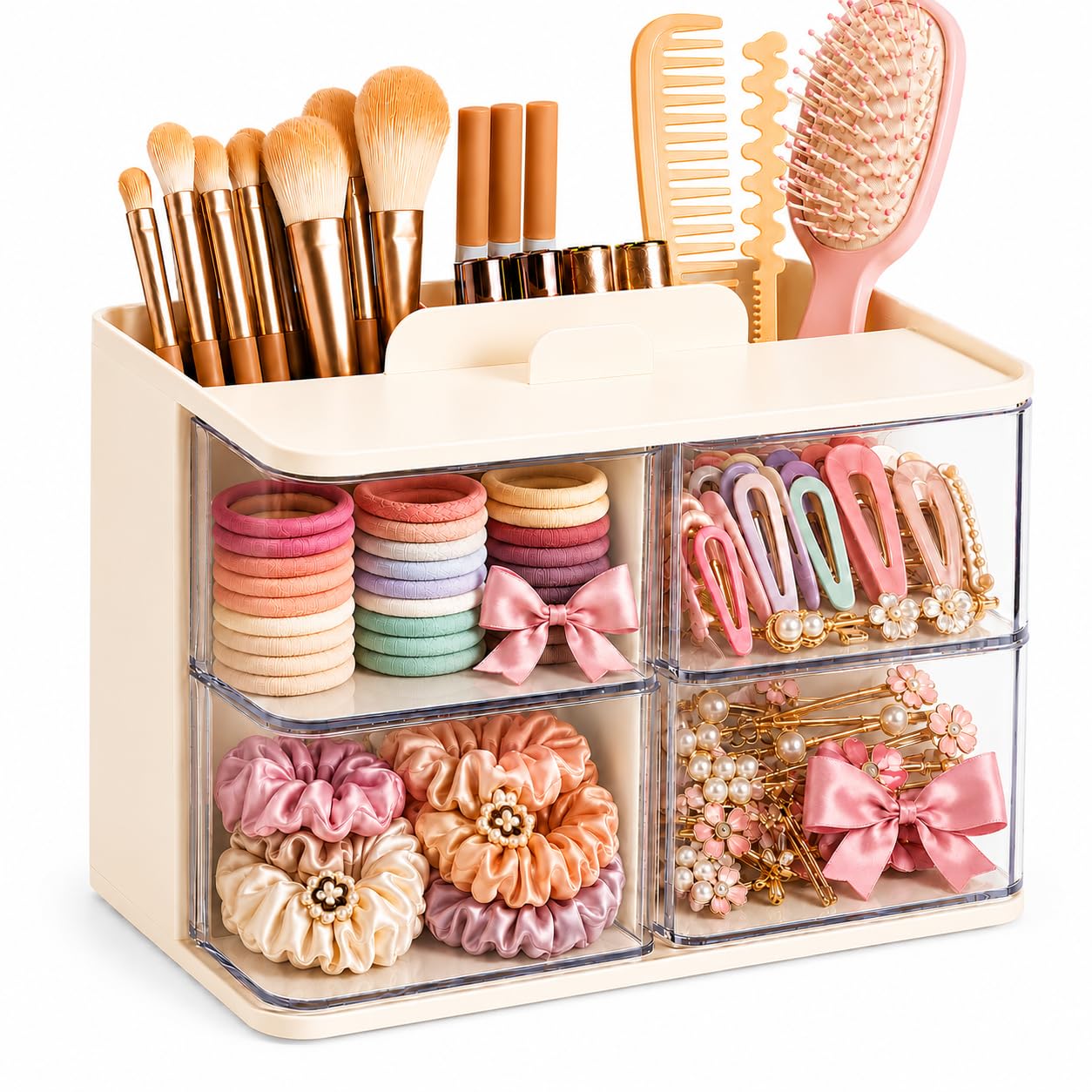 Vesicolea front view showing drawers and tidy storage benefit