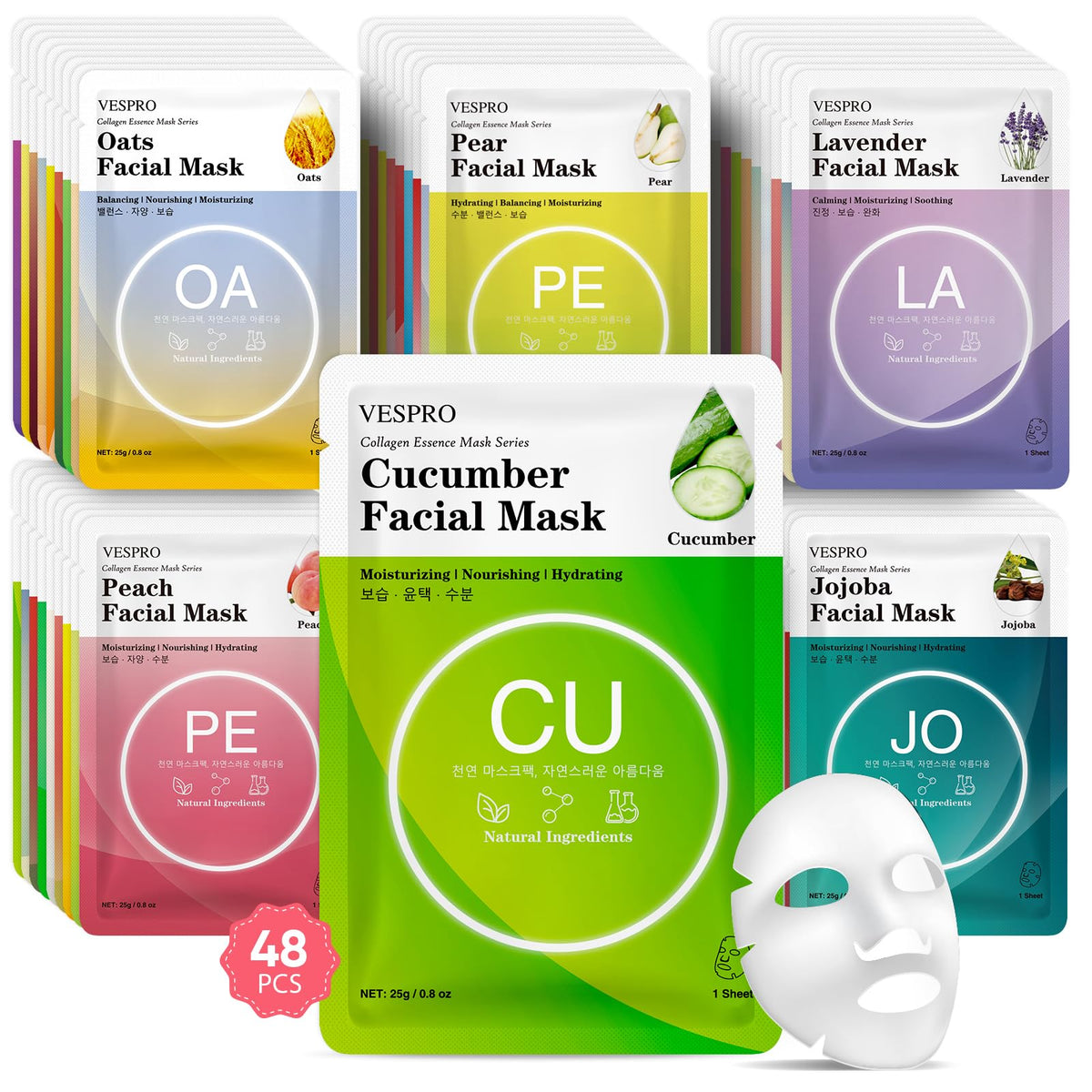 VESPRO front packaging showing 48-pack and easy storage benefit