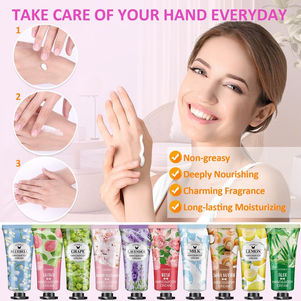 VESPRO hand applying lotion to dry skin showing instant smoothing benefit