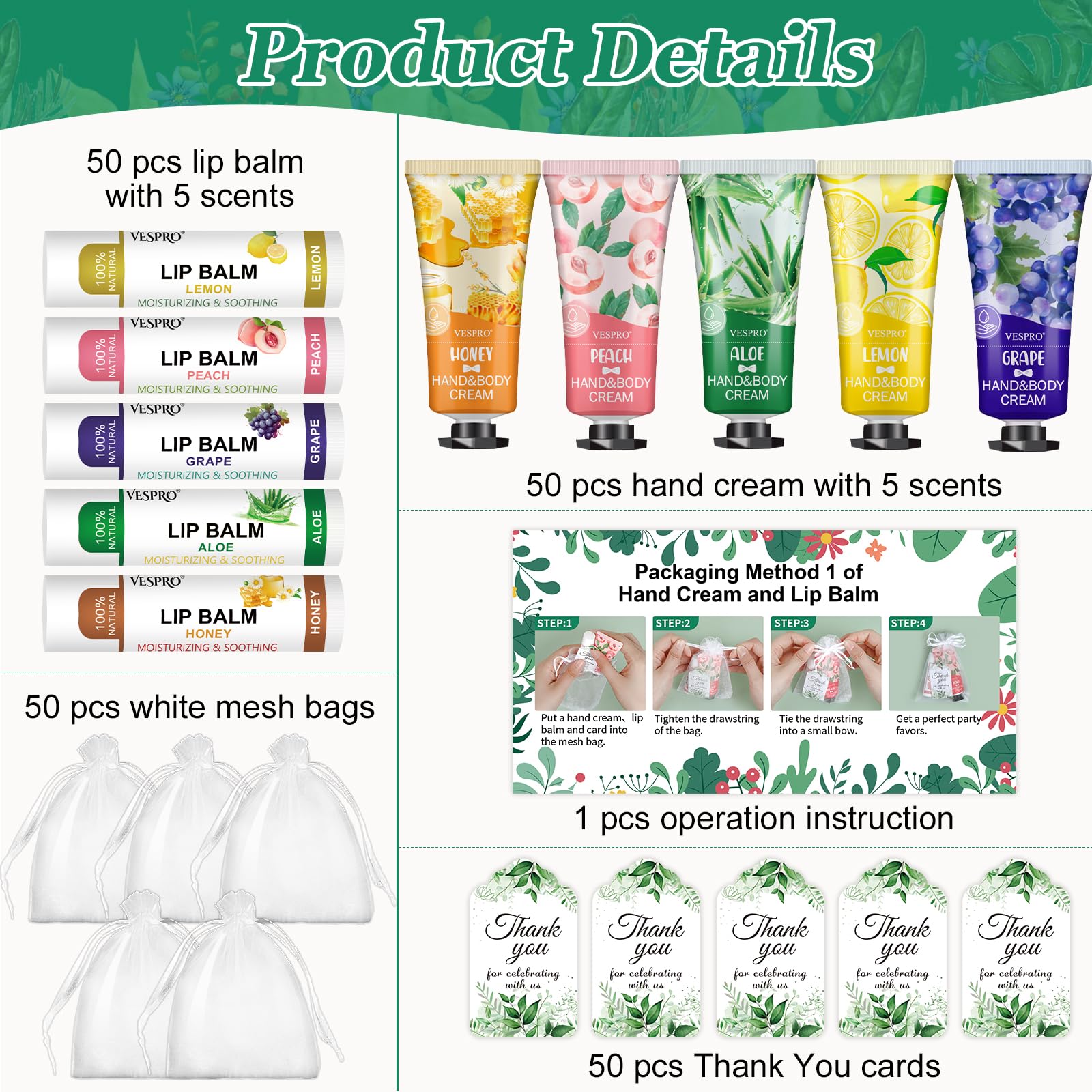 VESPRO hand cream tube close-up highlighting texture and quick absorption