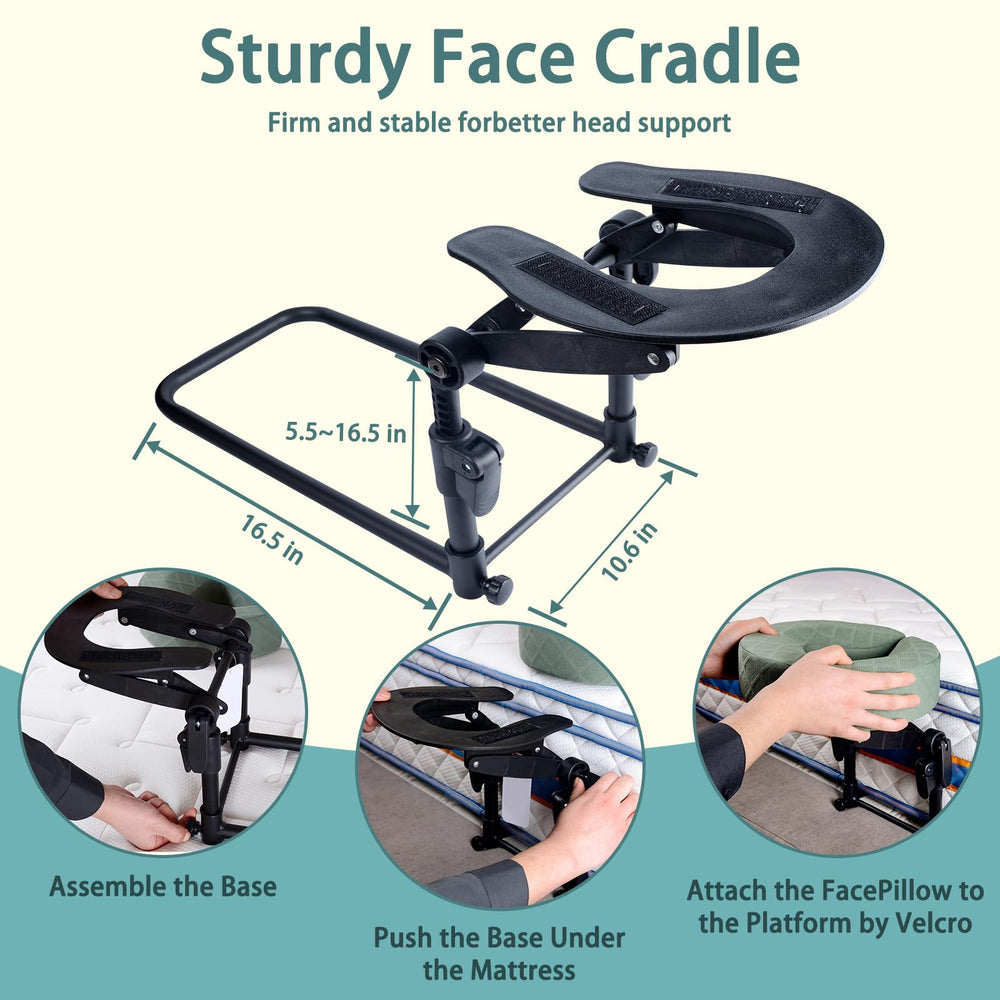 Veuverig adjustable cradle angled to demonstrate customization benefit