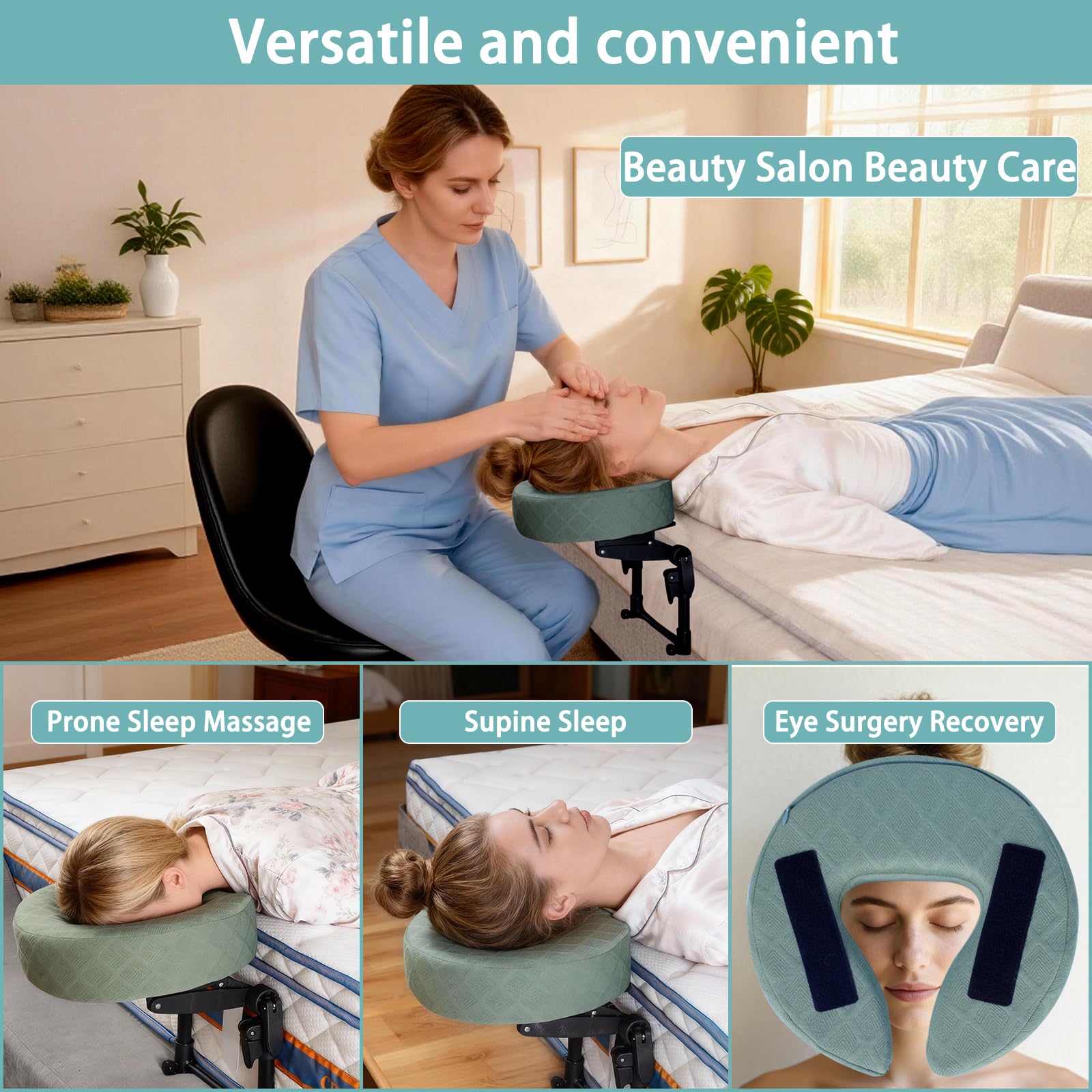 Veuverig headrest beside everyday items showing portable size and travel benefit