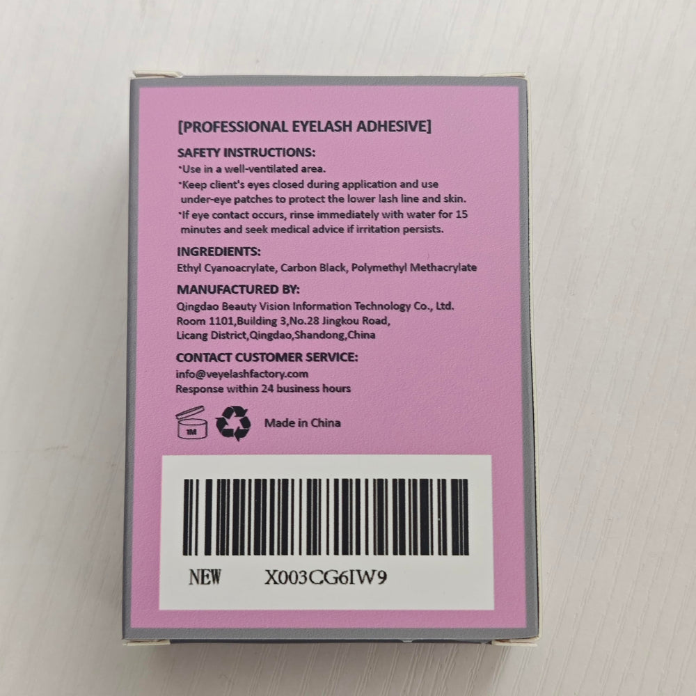 VEYES INC packaging back view with warning and storage info for safe salon handling